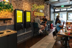 self-service kiosks at Thunderbird Chicken restaurant