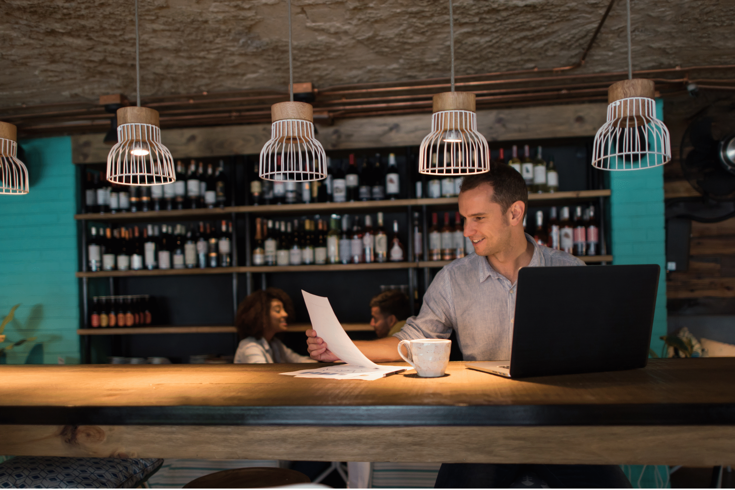 POS software being used in restaurant