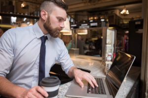 POS data and POS Report on laptop