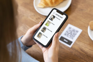 Customer using order at table app